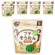 和寓良品 寶寶鮮蔬南瓜細麵 適合5個月以上的寶寶 天然純小麥 無鹽 易煮好消化, 100g, 6包