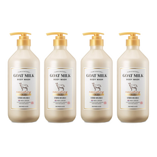 샤워메이트 산양유 바디워시 마누카허니향, 800ml, 4개