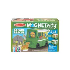 Melissa&Doug 瑪莉莎 磁力 建構娃娃屋, 動物救援車, 1組