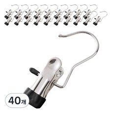 DOSell 多功能防滑單夾衣架, 40個, 黑色