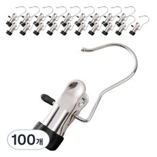 DOSell 多功能防滑單夾衣架, 100個, 黑色