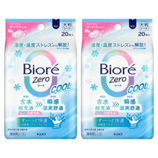 Kao 花王 Biore Zero爽身粉濕巾 涼感皂香, 10g, 1入, 2包