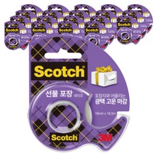스카치 선물 포장용 테이프 디스펜서 19mm x 16.5m, 혼합색상, 20개