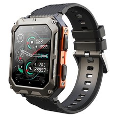 軍規智能通話藍牙手錶 運動手環 C20PRO, 橙色, 1.81吋, 藍牙, 1個