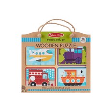 Melissa&Doug 瑪莉莎 NP 4合1啟蒙拼圖, 1組, 16片