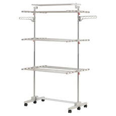 comet 移動式七段折疊晾衣架, 灰色, 1組