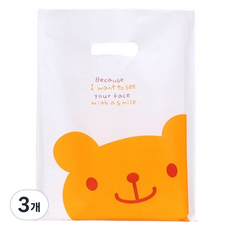 Inp HD 手提環袋 微笑熊 小 25 x 35 cm, 3個, 25入