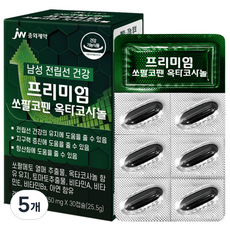 JW중외제약 프리미엄 쏘팔코펜 쏘팔메토 옥타코사놀, 30정, 5개