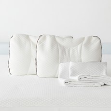 La Pomme 涼感壓紋枕頭套+棉質壓紋枕頭套 2入