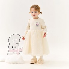 Newkidson Esther Bunny Little 公主閃亮紗保暖羅紋連身裙