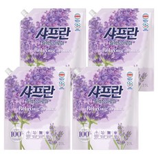 샤프란 섬유유연제 릴렉싱 아로마 리필, 2.1L, 4개