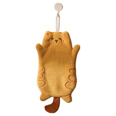 擼貓感超吸水擦手巾 25 x 15cm 黃貓, 1入, 1條