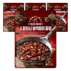 辣味黑胡椒炸醬調理包, 4包, 180g