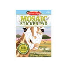 Melissa&Doug 瑪莉莎 貼紙簿 數字馬賽克貼 非洲動物, 1本, 瑪莉莎貼紙簿