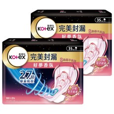 Kotex 靠得住 完美封漏 好夢香氛衛生棉 護翼型, 夜用型(35cm), 20片, 2組