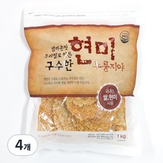 바른들식품 엄마손맛 우리쌀로 만든 구수한 현미누룽지야, 1kg, 4개