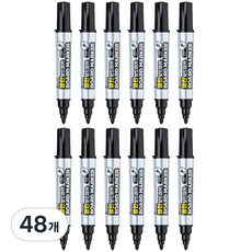 Lineplus 克林白板筆 1~3.4mm, 48個, 黑色