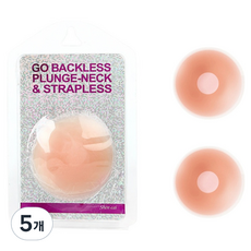 IROPSANGHOE 不明顯胸貼 粉紅色圓形 塑膠包裝 2p, 5個