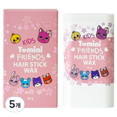 투미니 어린이 스타일링 잔머리 고정 정리 프렌즈 헤어 스틱 왁스, 20g, 5개