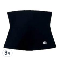 핏분 부분땀복 허리복대 FB-WCP01, 3개, 블랙