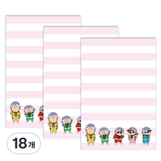플라잉웨일즈 짱구는 못말려 메모패드 80 x 120 mm, 떡잎방범대, 80매, 18개