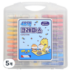 모닝글로리 크레파스 블루, 48색, 5개