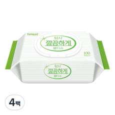탐사 깔끔하게 물티슈, 100매, 4개