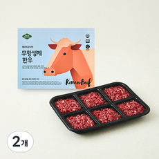 베리네이처 무항생제 인증 한우 다짐육 1번다짐, 300g, 2개