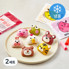 쌀이랑놀자 플러스 동물반달떡 세트 220g (냉동), 1개입, 2세트