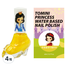 Tomini 公主水性指甲油, 閃亮糖果黃, 4個