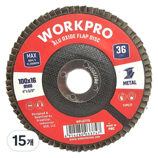 WORKPRO 翼形砂紙 16mm 36G WP407170, 15個