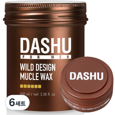 DASHU 男士高級狂野設計造型髮蠟, 115ml, 6組