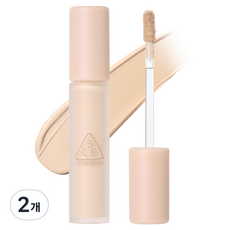 3CE 스킨 핏 커버 리퀴드 컨실러, 2개, 소프트 미디움