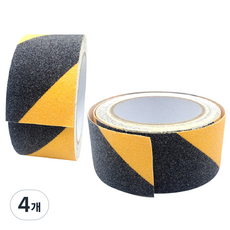 뿌푸 미끄럼 방지 논슬립 테이프 검정노랑, 4개