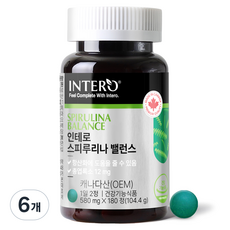 인테로 스피루리나 밸런스 104.4g, 180정, 6개
