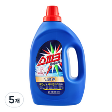 스파크 액체 딥클린 세제 본품, 5개, 2.7L