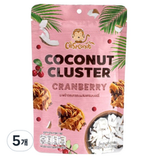 Crispconut Kindy 椰子蔓越莓脆塊, 5個, 40g