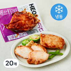 허닭 FIT 저당 소스 통 닭가슴살 바베큐맛 (냉동), 100g, 1개입, 20개