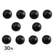 마다꾸미 비즈 DIY공예 나무구슬 12mm, 블랙, 30개