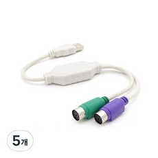컴스 USB 1.1 Y형 PS2 컨버터 키보드 마우스 사용, BT987, 5개