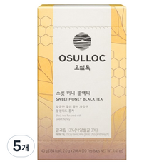 오설록 스윗 허니 블랙티 티백, 2g, 20개입, 5개