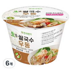 한국면가 생쌀국수 우동, 215g, 6개
