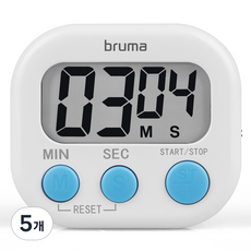 bruma 數位廚房計時器 BT-118, 5個, 白色