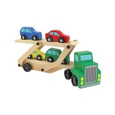 Melissa&Doug 瑪莉莎 交通 木製雙層運輸車, 1組
