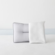 La Pomme 涼感枕頭套+條紋滾邊立體枕