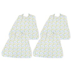 클린유니폼 방수 성인용 턱받이 벨크로형, 옐로우원형, 4개