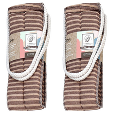 KEYTOSS 詰朵斯 S.Cafe環保咖啡紗沐浴拉背條 質感柔軟親膚 溫柔去角質 長條狀設計, 顏色隨機, 1條, 2條