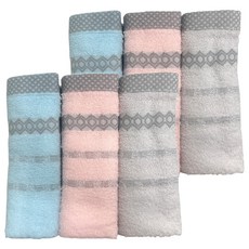 石墨烯纖維方巾 6條 混和顏色 (吸水速乾/親膚柔軟/居家旅行)