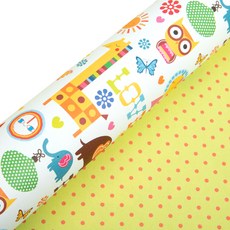 雙面圖案印花皮革布料 77*53cm, 動物, 20張