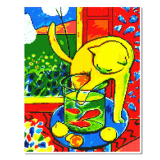 Momofix Painting 帆布框鑽石畫 40 x 50 cm, 亨利·馬諦斯 貓(DG02), 1個